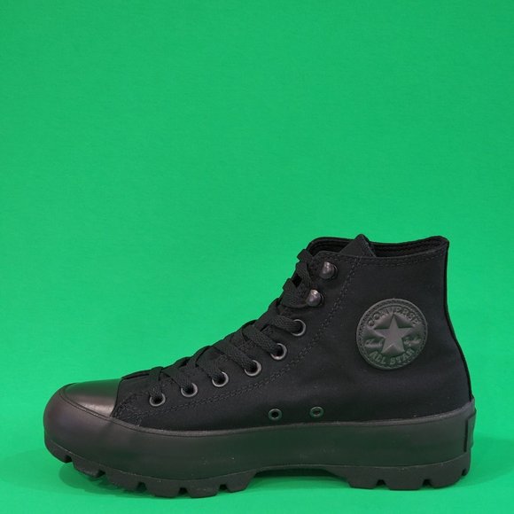 Converse CTAS Hi Lugged Winter Triple Black Women's Sneakers 569891C NWT - Picture 3 of 6